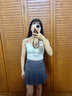 太平鳥女裝2024年夏季新款氣質(zhì)百褶短裙A1GEE2318 深灰 S 曬單實(shí)拍圖