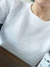 燕潯泡泡袖圓領寬松襯衫女裝夏裝2025年新款設計感小眾短袖雪紡上衣女 圖片色 M (建議95-105斤) 曬單實拍圖