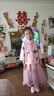 九能女童漢服中國風(fēng)仙女春夏季款古風(fēng)旗袍繡花唐裝公主裙民族演出禮服 粉紅色 100 曬單實拍圖