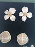 Qlady女士花朵耳環(huán)女時(shí)尚氣質(zhì)中國(guó)紅大氣紅色耳釘女韓版簡(jiǎn)約甜美925銀針耳飾品生日情人節(jié)禮物送女友 杏色 曬單實(shí)拍圖