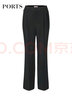 PORTS寶姿女裝新款修身寬腳口休閑褲SL9P002LWF095 黑色 M (6) 曬單實(shí)拍圖