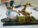 齊選車(chē)載鹿擺件一路平安水晶內雕蘋(píng)果汽車(chē)裝飾車(chē)內中控臺車(chē)載香水擺件 鑲鉆金鹿+一鹿平安 曬單實(shí)拍圖