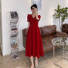 塞德勒敬酒服新娘2026新款平時(shí)可穿夏季訂婚連衣裙結婚小個(gè)子回門(mén)裝 中長(cháng)款  酒紅色 XS 曬單實(shí)拍圖