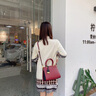 COOGI包包女款2025年品牌輕奢侈女士包包生日七夕情人節禮物送女友老婆 酒紅色 24*18*12CM 曬單實(shí)拍圖