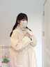 凱安尼牛角扣大衣小個(gè)子2024新款高級(jí)感小眾連帽中長(zhǎng)款毛呢外套女 奶黃色 L 曬單實(shí)拍圖