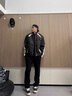 迪伽達百搭牛仔褲子男春秋夏季微喇黑色加絨美式高街潮流修身直筒休閑褲 TOPNZ*-7711黑色 XL (尺碼偏小，建議拍大一碼) 曬單實拍圖