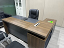 安美誠家具（ANMEICHENG FURNITURE）老板桌現代班臺辦公桌總裁桌經(jīng)理桌主管桌 1.8*0.8米+側柜+老板椅 曬單實(shí)拍圖