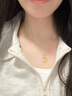中國(guó)黃金（CHINA GOLD）星月之戀黃金項(xiàng)鏈女足金星星吊墜七夕情人節(jié)禮物送女友老婆生日 足金星月之戀吊墜+18K金鏈 曬單實(shí)拍圖