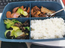 歐樂多飯盒大容量微波爐加熱專用飯盒小學(xué)生帶飯飯盒分格食堂便攜餐盒 【藍(lán)黛綠】PP飯盒4格+送餐具+袋 曬單實(shí)拍圖