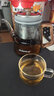 壹購頂壺耐高溫玻璃旋轉內膽泡茶壺家用升降內膽飄逸壺茶水分離泡茶器 D21B煙灰（長(cháng)嘴）配4杯 500ml 曬單實(shí)拍圖