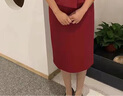 勤度喜婆婆婚宴時尚禮服高檔夏季小個子改良旗袍中式連衣裙 紅色 L 曬單實(shí)拍圖