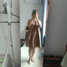 哈夫朵大碼女裝微胖顯瘦連衣裙女夏2023新款大碼女裝寬松顯瘦遮肚裙子女 2248卡其色  3XL建議145斤-160斤 曬單實拍圖
