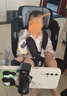 艾星兒童安全座椅車載簡易嬰兒寶寶可躺汽車用新生兒0-2-3-4-12歲通用 精英版360度旋轉(zhuǎn)灰色+雙接口 曬單實拍圖