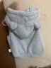 童泰秋冬季婴儿衣服5月-3岁宝宝加绒马甲外出连帽坎肩 蓝色 73cm 实拍图