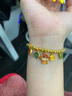 IS YOU黃金招財納福手鏈女足金手串轉運珠純金財神生日情人節(jié)送女友禮物 足金招財手鏈+品牌禮盒 金重約4.4g 曬單實拍圖