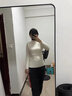 ARTFULMOM英國哺乳毛衣秋冬加厚時(shí)尚孕婦裝產(chǎn)后保暖百搭半高領(lǐng)喂奶針織上衣 灰色 XL（120-135斤） 曬單實(shí)拍圖
