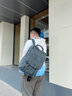 法萊阿瑪尼男士背包雙肩包男包皮質(zhì)書包大學(xué)生電腦包16英寸旅行背包男送老公 灰色316 42cm*30cm*15cm 曬單實拍圖