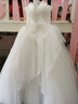 紅妝飾佳 婚紗2026新款新娘主紗法式在逃公主抹胸簡(jiǎn)約緞面小個(gè)子出門(mén)紗 米白齊地款 S 曬單實(shí)拍圖