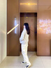 鴨鴨羽絨服女翻領(lǐng)短款2025年純色百搭時(shí)尚休閑菱形格子小個(gè)子保暖外套 藍(lán)綠色YE2A601682Y M 曬單實(shí)拍圖