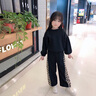 mlgt kids童裝女童套裝春秋季新款洋氣春款網(wǎng)紅衣服小童寶兒童裝秋裝 黑色 90 cm 曬單實(shí)拍圖