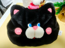 朱夏明霽熱水袋充電暖水袋暖手寶暖手袋可愛(ài)暖寶寶女學(xué)生宿舍暖肚電暖寶 黑色貓咪【防爆內膽+智能斷電】 曬單實(shí)拍圖
