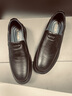 老人頭男士商務(wù)休閑鞋軟皮軟底豆豆鞋一腳蹬鞋子舒適透氣英倫爸爸樂(lè )福鞋 黑色-便捷套腳 41 (255mm) 曬單實(shí)拍圖