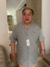 中老年人男汗衫短袖T恤系扣開(kāi)衫純棉寬松老頭衫爺爺對襟上衣V領(lǐng)t恤衫 淺灰色(一件裝) 130（適合200--230 斤） 曬單實(shí)拍圖
