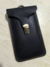 奧美遁保羅牛皮手機包腰包穿皮帶男士腰帶包工地干活手機袋大屏真皮手機套 黑色大號（鎖扣）雙層 071豎款 曬單實(shí)拍圖