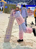 酷峰（kufun） 新款韓版滑雪服雪服單板情侶款防水保暖男女小眾寬松型套雪衣裝 櫻花紫上衣 S 曬單實拍圖