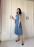 YXHK真絲連衣裙女夏品牌女裝夏季2022新款短袖寬松中長(zhǎng)款收腰顯瘦裙子女 酒紅色 背后無(wú)拉鏈 XL 119-128斤 曬單實(shí)拍圖