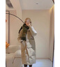 蘇彩尼（SUCAINI）過膝羽絨棉服女2024冬季新款韓版寬松學(xué)生棉衣中長款加厚棉襖外套 卡其色 S （建議90-125斤） 曬單實拍圖