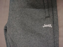 吉普（JEEP）保暖加絨褲子男士休閑褲秋冬刺繡大碼寬松束腳褲1929 灰色 2XL  曬單實(shí)拍圖