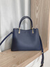caibukaier牛皮斜挎包包女包大容量手提媽媽包通勤實(shí)用生日禮物送女友送老婆 【藏藍】高級感送女朋友高檔 輕奢品牌時(shí)尚百搭單肩大包 曬單實(shí)拍圖