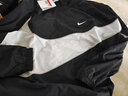 耐克NIKE男子梭織衛(wèi)衣/套頭衫寬松SWOOSH 梭織衛(wèi)衣DX0661-010黑白L 曬單實(shí)拍圖