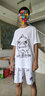 GENIOLAMODEt恤男士純棉夏季休閑簡(jiǎn)約寬松百搭圓領(lǐng)青少年短袖男裝潮 卡其 XL 曬單實(shí)拍圖