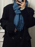 緣夢韻黑色毛呢外套女2025秋冬季赫本風(fēng)高級感小個子中長款仿洋絨大衣 黑色 L 曬單實拍圖