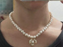 小米星珍珠項鏈女山茶花吊墜頸鏈氣質(zhì)百搭首飾鎖骨鏈感 項鏈(貝珠無(wú)暇) 曬單實(shí)拍圖