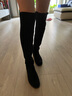 STUART WEITZMANSW女士黑色RESERVE麂皮材質(zhì)過(guò)膝長(cháng)筒靴過(guò)膝靴 黑色送女友七夕節 5050 SUELASTIC BLACK 黑色 35 曬單實(shí)拍圖