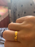顧豪 黃金戒指女款新潮999足金四葉草轉(zhuǎn)運(yùn)珠戒指指環(huán)尾戒送女友圈戒 16號 約1.8克 曬單實拍圖