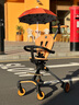 FF遛娃神器遛娃車(chē)口袋嬰兒車(chē)推車(chē)輕便寶寶溜娃神器折疊兒童傘車(chē)小 珊瑚橙【贈收納包+遮陽(yáng)傘】 曬單實(shí)拍圖