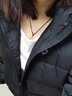 準(zhǔn)者男女長款加厚防風(fēng)保暖籃球運動戶外休閑連帽羽絨服冬 Z322411301 純正黑 M 曬單實拍圖