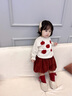 幼歌（YOUGE） 嬰幼兒水果提花羊絨衫新款寶寶清新可愛(ài)舒適毛衣潮 米色（66_100肩開(kāi)扣） 90 cm 曬單實(shí)拍圖