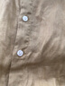無(wú)印良品 MUJI 女式 亞麻水洗 立領(lǐng)襯衫 410806 BCB08A1S 暗黃色 M 曬單實(shí)拍圖