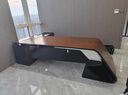 統塔（TONGTA） 實(shí)木皮老板桌辦公桌簡(jiǎn)約現代大班臺高檔時(shí)尚總裁桌經(jīng)理桌辦公室輕奢商務(wù)老板辦公桌 2.0米老板桌【2000*1800*660】 曬單實(shí)拍圖