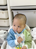 Homeplove兒童電動(dòng)牙刷1-6歲英國(guó)設(shè)計(jì)金獎(jiǎng) 燈光充電款  聲波震動(dòng) 軟毛音樂(lè)手指牙刷 寶寶第一支電動(dòng)牙刷 洛克藍(lán)3-6周歲+禮袋共四個(gè)刷頭 曬單實(shí)拍圖