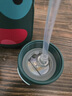 貝兒欣babisil百變萌萌兒童保溫杯316不銹鋼寶寶吸管杯幼兒園直飲水杯 深綠色（吸管蓋+水杯蓋） 580ml 曬單實拍圖