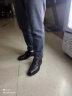 红蜻蜓舒适商务休闲时尚系带皮鞋男士正装德比婚鞋 WTA73762 棕色 41 实拍图
