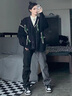 EPET易夢(mèng)玲同款衣服星星穿繩流蘇毛衣開衫春夏寬松慵懶風(fēng)針織衫外套女 黑色  L 曬單實(shí)拍圖