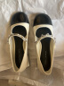 CHARLES&KEITH優(yōu)雅拼色粗跟瑪麗珍鞋子女鞋生日禮物女七夕禮物CK1-60580265 White白色 36 曬單實拍圖