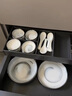 石茗堂輕奢餐具套裝高檔新款高級感大理石碗碟家用碗具碗盤筷盤組合喬遷 6人食【禮盒裝】 36件套 曬單實(shí)拍圖